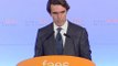 Aznar tacha a los nacionalismos y a Podemos de 