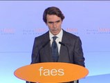 Aznar tacha a los nacionalismos y a Podemos de 