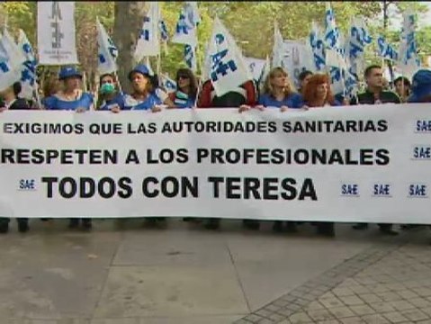 Manifestación en Madrid en apoyo a Teresa Romero