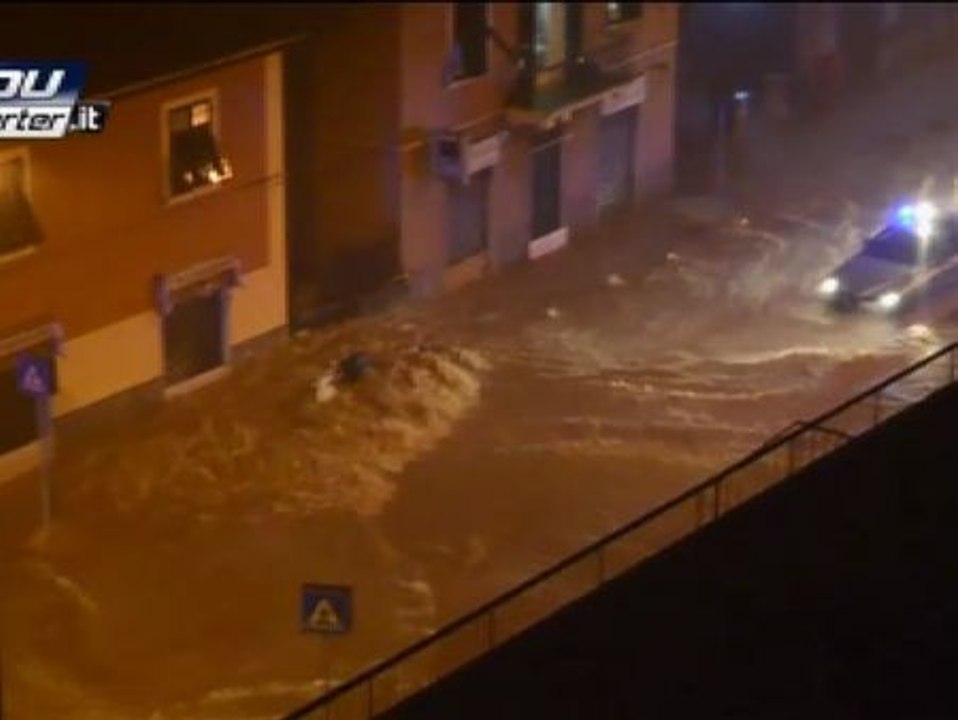Las lluvias torrenciales paralizan Génova y causan un muerto