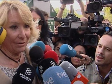 Esperanza Aguirre: Estoy aquí encantada de que el juez me tome declaración