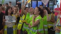 Concentración de empleados de Ryanair en El Prat