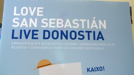 Un turismo respetuoso, campaña en San Sebastián