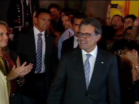 Artur Mas muestra firmeza en el inicio de los actos de la Diada