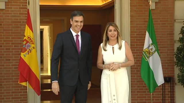 Pedro Sánchez recibe a Susana Díaz en la Moncloa