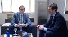 Casado se reúne con su antecesor, Mariano Rajoy