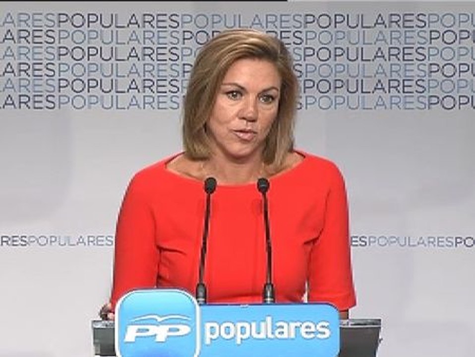 Mª Dolores de Cospedal: "Las fuerzas que no tienen representación en el Parlamento no tienen votos en el Parlamento"