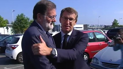 Rajoy reaparece en la escena pública en el funeral de Gerardo Fernández Albor