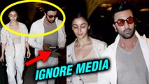 Ranbir Kapoor Alia Bhatt AVOID Facing Cameras At Mumbai Airport | Brahmastra Varanasi Shoot
