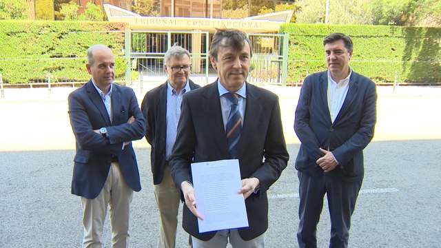 Hernando presentando un recurso ante el TC