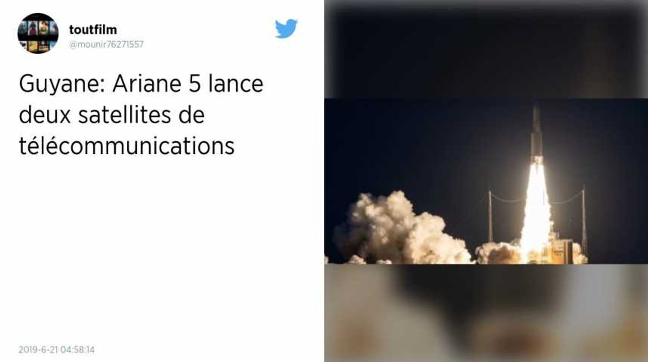 La fusée Ariane 5 réussit son décollage et met en orbite deux satellites de télécommunications