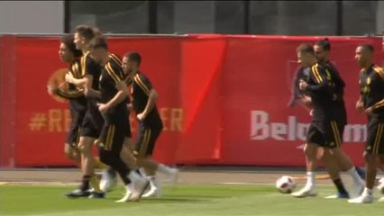 Download Video: Bélgica prepara los cuartos de final del Mundial