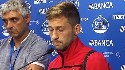 El vestuario del Depor le dedica la victoria a Bergantiños