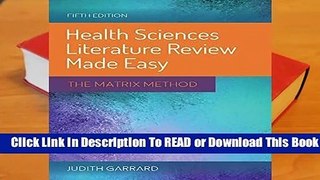 [Read] Health Sciences Literature Review Made Easy  For Kindle