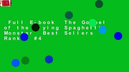 Full E-book  The Gospel of the Flying Spaghetti Monster  Best Sellers Rank : #4