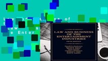 Law and Business of the Entertainment Industries (Law   Business of the Entertainment Industries)