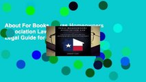 About For Books  Texas Homeowners Association Law: The Essential Legal Guide for Texas Homeowners