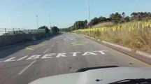 Carretera que porta a la presó de Lledoners, on seran ingressats part dels presos polítics catalans