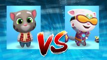 Frosty Tom vs Cyber Angela — Talking Tom Gold Run — Cute Puppy and Cats