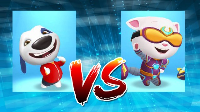 Cyber Angela vs My Talking Hank — Talking Tom Gold Run — Cute Puppy and Cats