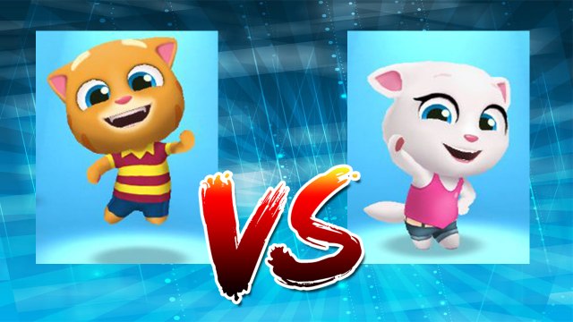 My Talking Ginger vs My Talking Angela — Talking Tom Gold Run — Cute Puppy and Cats