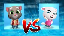 Frosty Tom vs Talking Angela — Talking Tom Gold Run — Cute Puppy and Cats