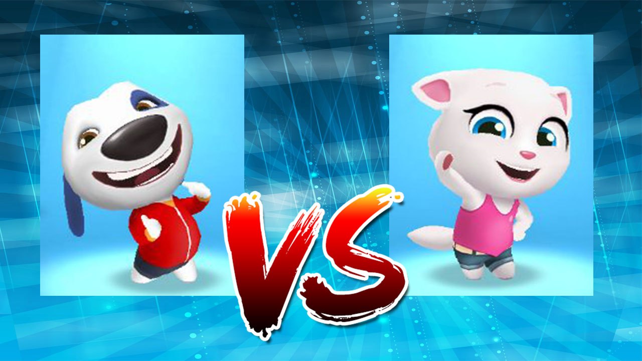 My Talking Hank vs My Talking Angela — Talking Tom Gold Run — Cute Puppy and Cats