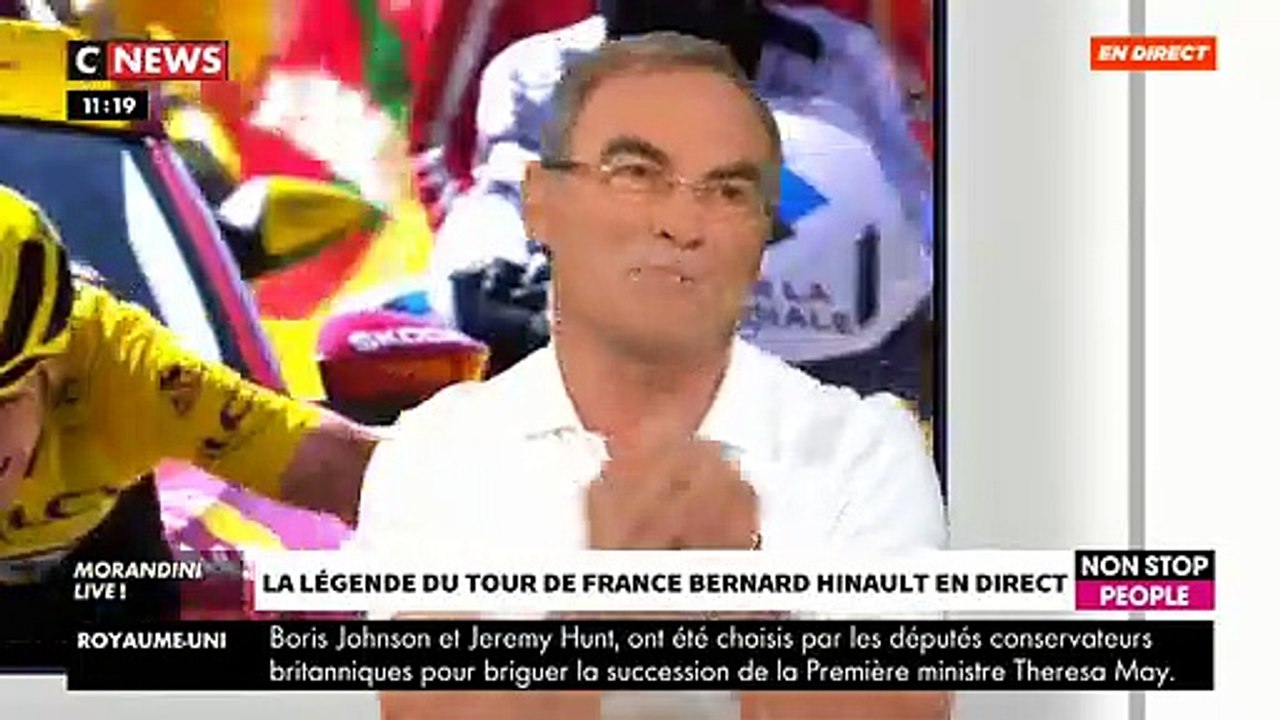 Le coup de colère de Bernard Hinault contre Jean-Marc Morandini: "Il faut que tu arrêtes de parler de dopage dans le cyclisme! Et les sports, tu en parles jamais ?" - VIDEO