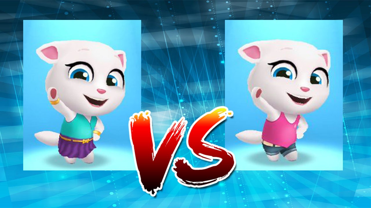 Neon Angela vs My Talking Angela — Talking Tom Gold Run — Cute Puppy and Cats