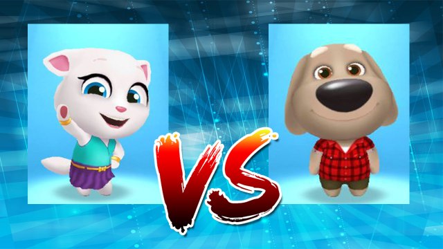 Neon Angela vs Talking Ben — Talking Tom Gold Run — Cute Puppy and Cats