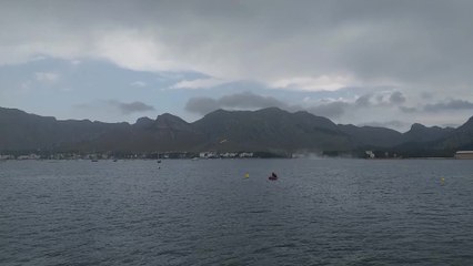 Hidroavión haciendo prácticas en Pollença (Mallorca)