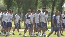 Último entrenamiento de Argentina antes de medirse el sábado ante Francia