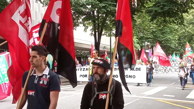 Manifestación de trabajadores del Metal en Bilbao