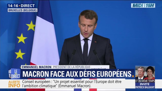 Conseil européen: Emmanuel Macron évoque l'ambition de bâtir un véritable budget européen