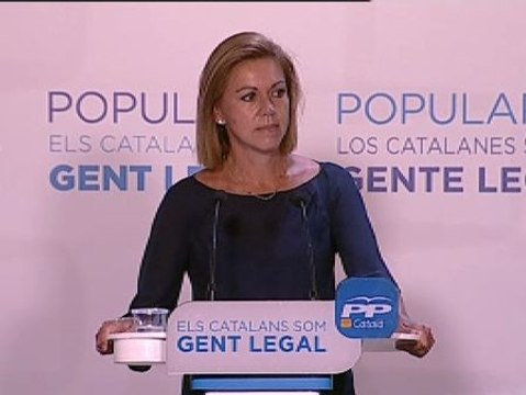 Cospedal hace un llamamiento a crear una gran coalición de los partidos contrarios a la consulta