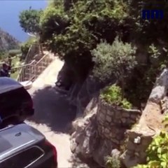 Barack Obama avec sa famille et le chanteur Bono à Èze