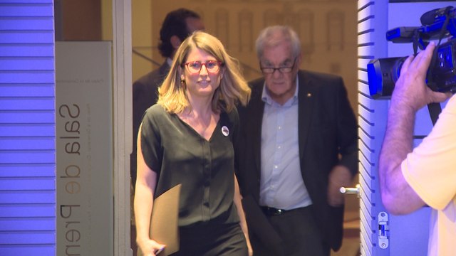 Elsa Artadi y Ernest Maragall en rueda de prensa