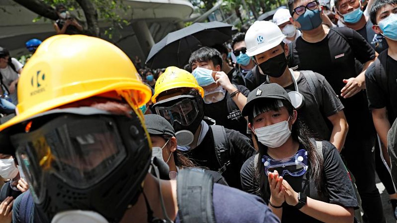 Demonstranten in Hongkong: „Lam muss weg“