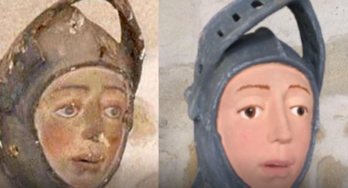 Polémica restauración de un San Jorge en la localidad navarra de Estella