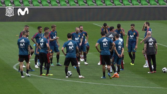 Entrenamiento de la Selección antes de viajar a Kaliningrado