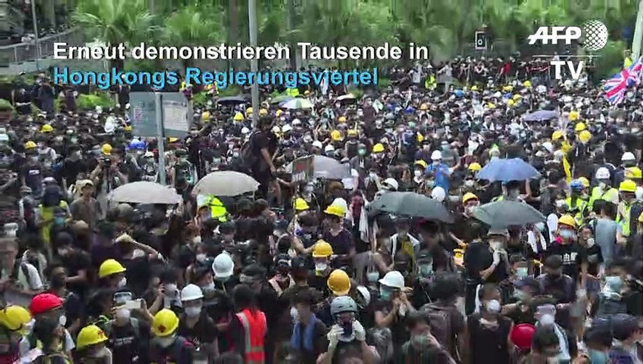 Erneut Großdemo in Hongkongs Regierungsviertel