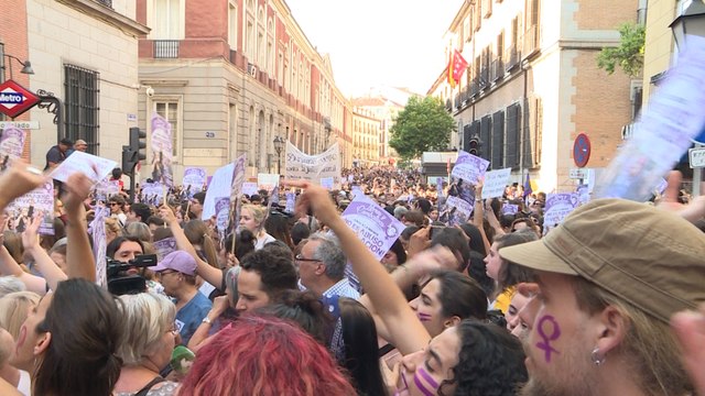 Concentración en Madrid contra la libertad provisional de 'La Manada'