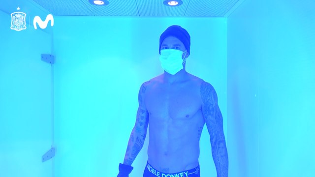 Sergio Ramos y Lucas Vázquez en sesión de crioterapia