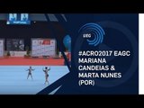 Mariana CANDEIAS & Marta NUNES (POR) - 2017 Acro European bronze medallists, junior dynamic