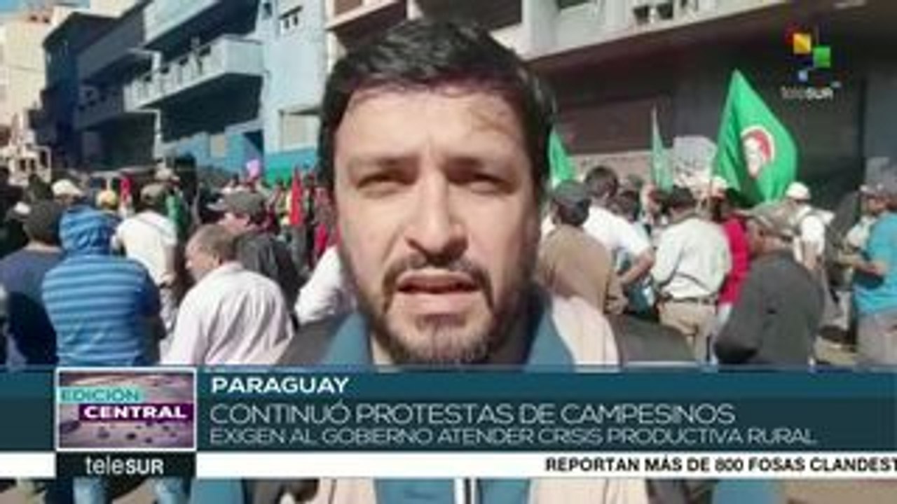 Campesinos paraguayos continúan exigiendo al gob. cumplir acuerdos
