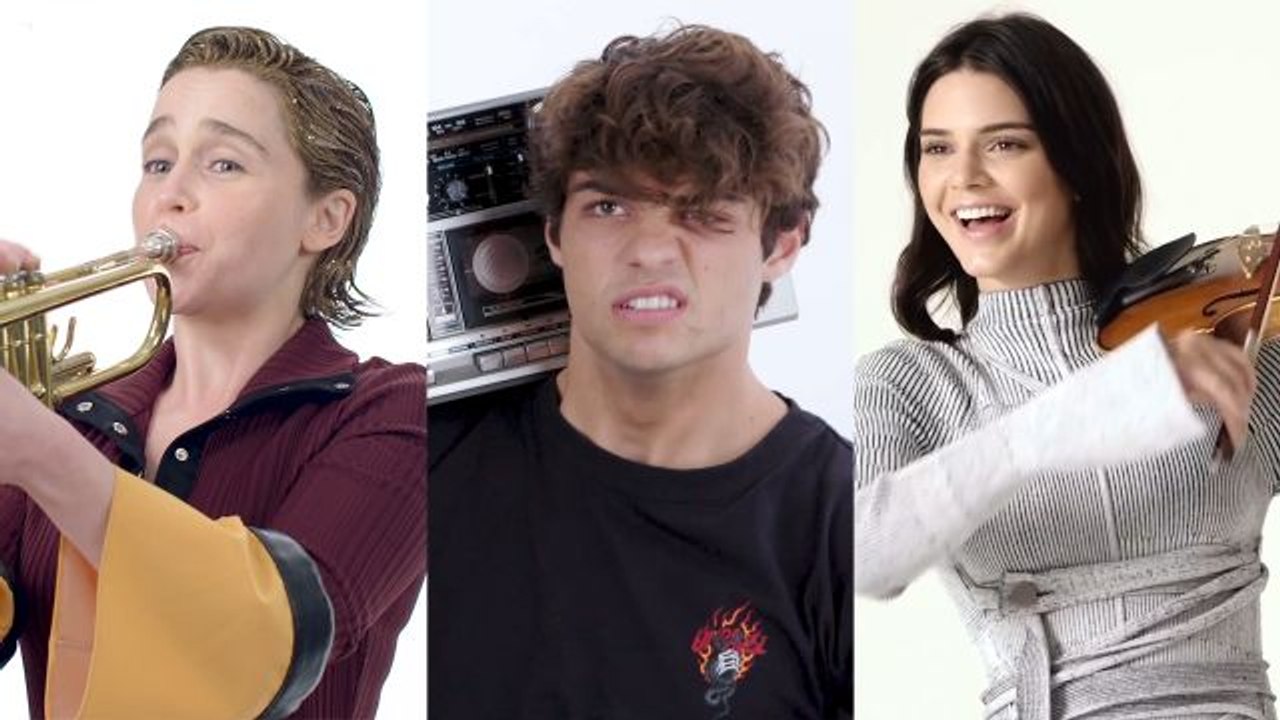 Emilia Clarke, Noah Centineo, Kendall Jenner and More Celebrities Try Musical Things They've Never Done Before