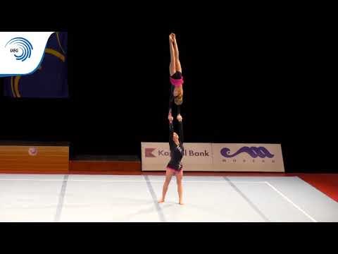 Elizaveta SAFONOVA & Evelina BAVYKINA (RUS) - 2015 junior All-Around Acro Euro silver medallists