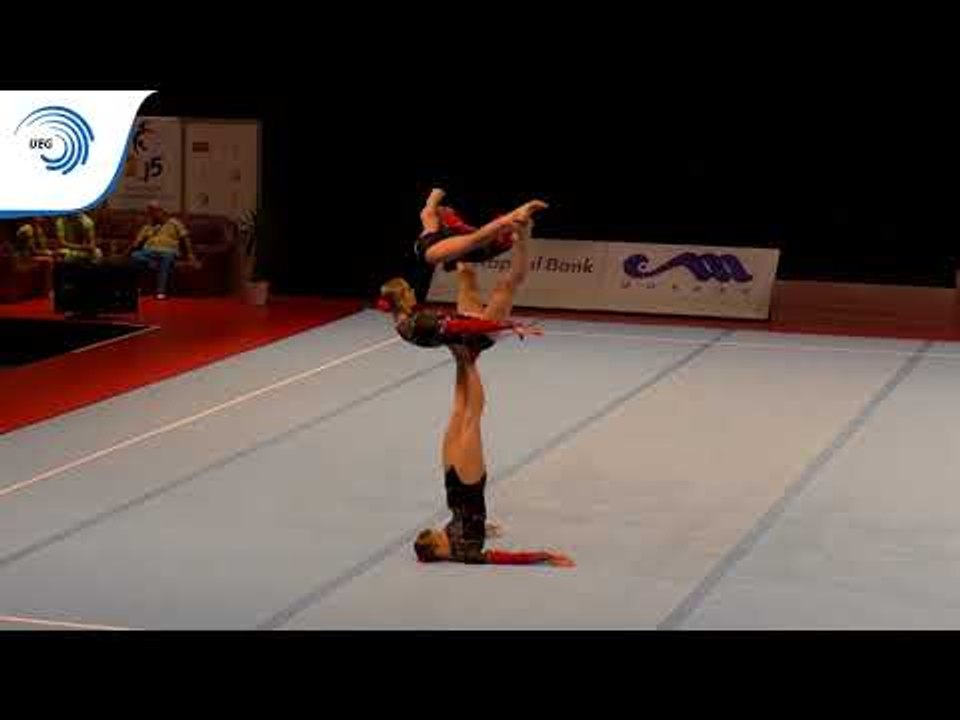 LISHOVA, MELAMED & MELAMED (BLR) - 2015 Acrobatic junior European Champions, Balance
