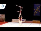 AFANASIYEV, ALYEKSYEYEV, HORENYCH & OSADCHYI (UKR) - 2015 Acro junior Euro bronze medallists Balance