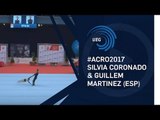 Silvia CORONADO & Guillem MARTINEZ (ESP) - 2017 Acro Europeans, dynamic final